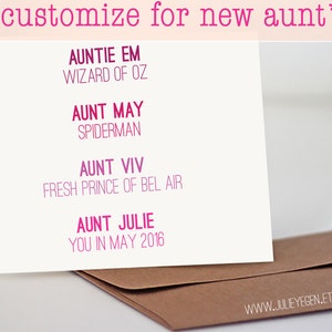 Pregnancy Announcement Card | Famous Aunts CUSTOMIZABLE