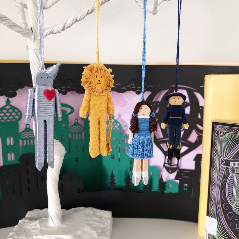 Wizard Of Oz Worry Christmas Ornaments Dorothy Lion Etsy