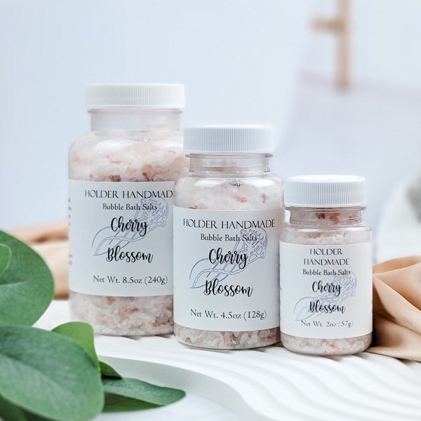 Cherry Blossom Bubble Bath Salts - Foaming Bath Salts - Relaxing Self Care Spa Night - Aromatherapy Spa Day - Comforting Bath Salts