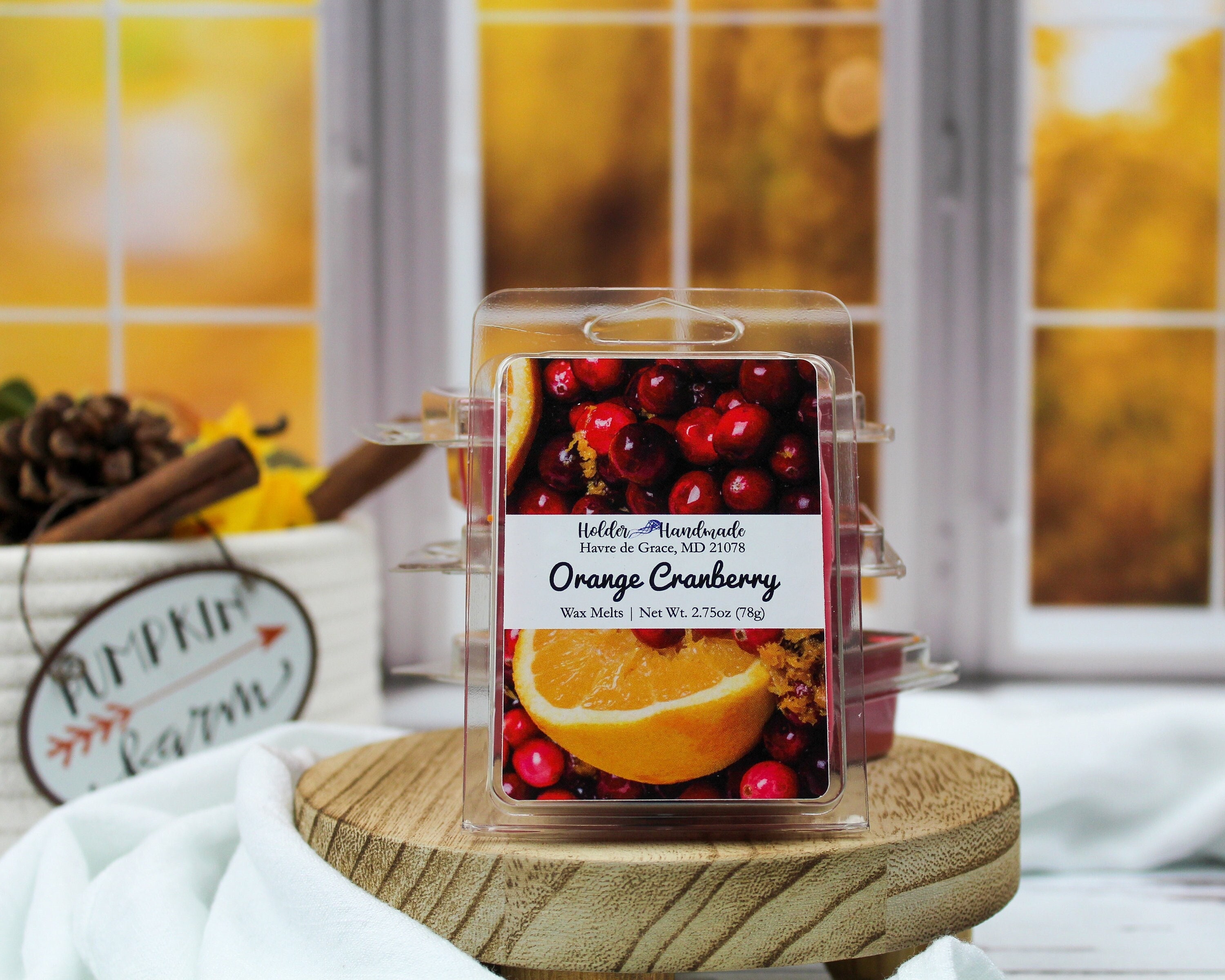 Orange Cranberry Wax Melts for Wax Warmer Wax Melt Clamshell 
