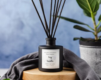 Very Vanilla Reed Diffuser - Flameless Home Fragrance - Reed Diffuser Scent for Smaller Rooms