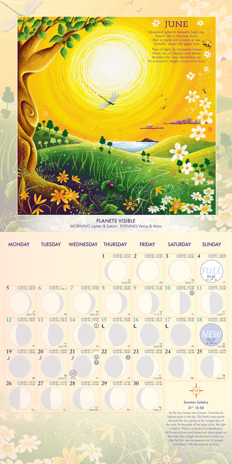 Seasons & Cycles MOON CALENDAR 2023 Etsy UK