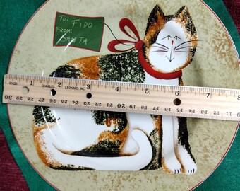 Christmas Cats Plate: Fiddlestix Sakura Collection, 8 Inch