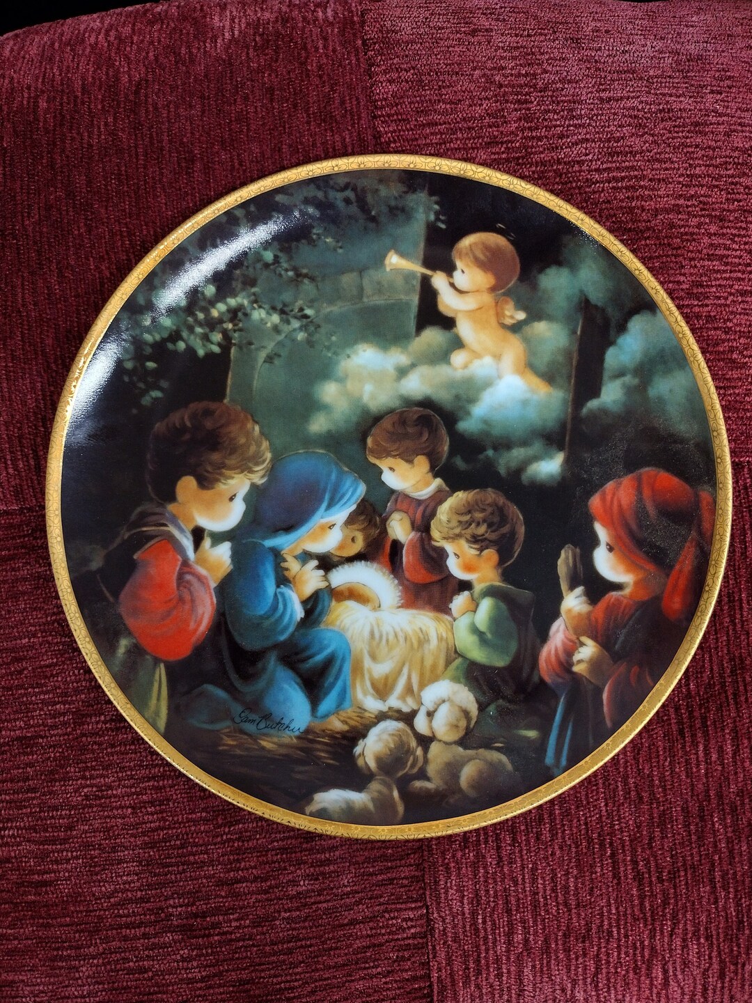 Vintage Precious Moments Plate Hamilton Collection 1991 Bible - Etsy