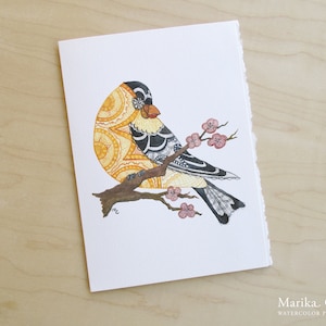 American Goldfinch Watercolor Card // Bird Greeting Card //  5 x 7 Size // Art Print