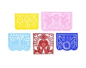 Dia de los Muertos Temporary Tattoos - quot Papel Picado Tres quot