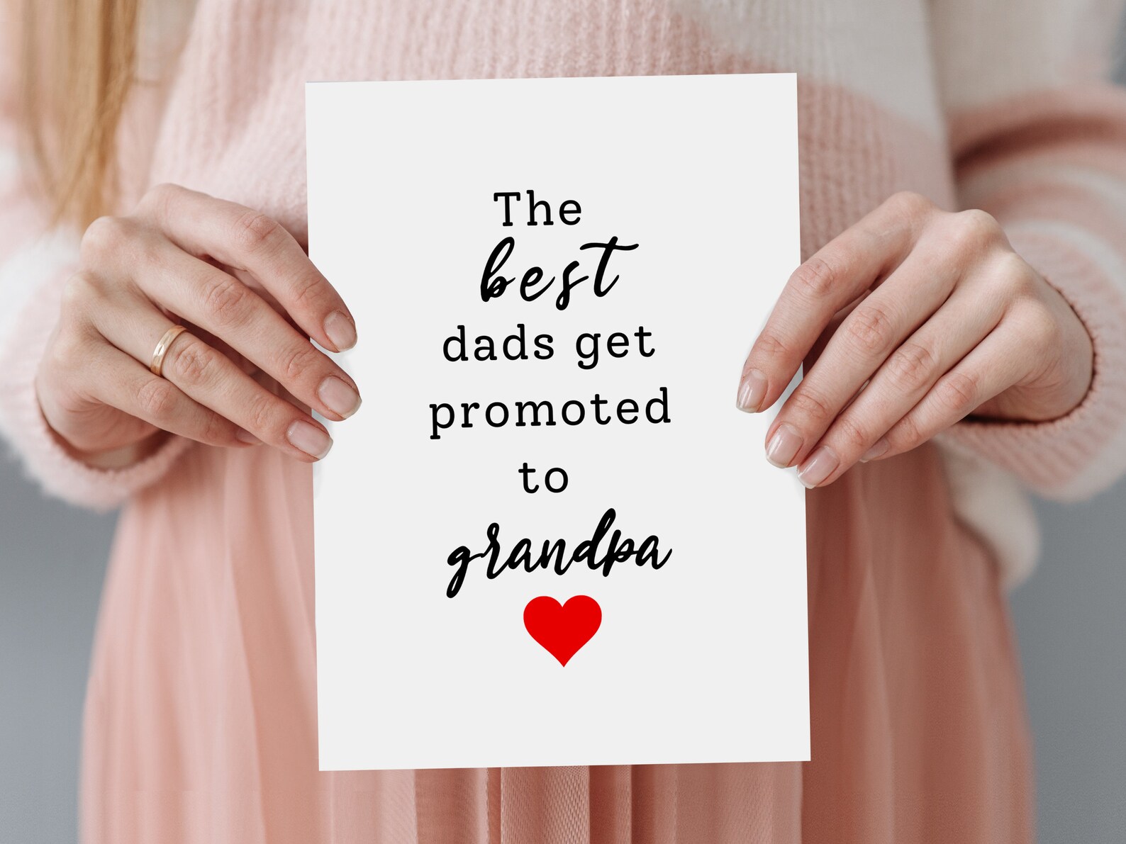 Dad Pregnancy Announcement Greeting Card The Best Grandparents Etsy