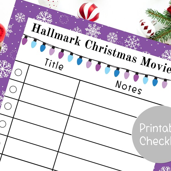 Hallmark Christmas Movie Checklist 2021