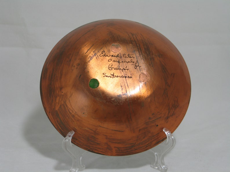Vintage Enamel On Copper Edwards Star For Gump/'s Bowl Dish Plate Mid-Century