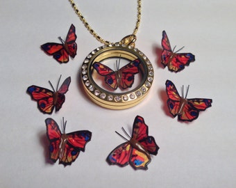 Peacock Butterfly locket