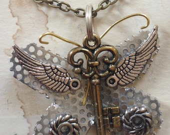 Steampunk Butterfly Necklace