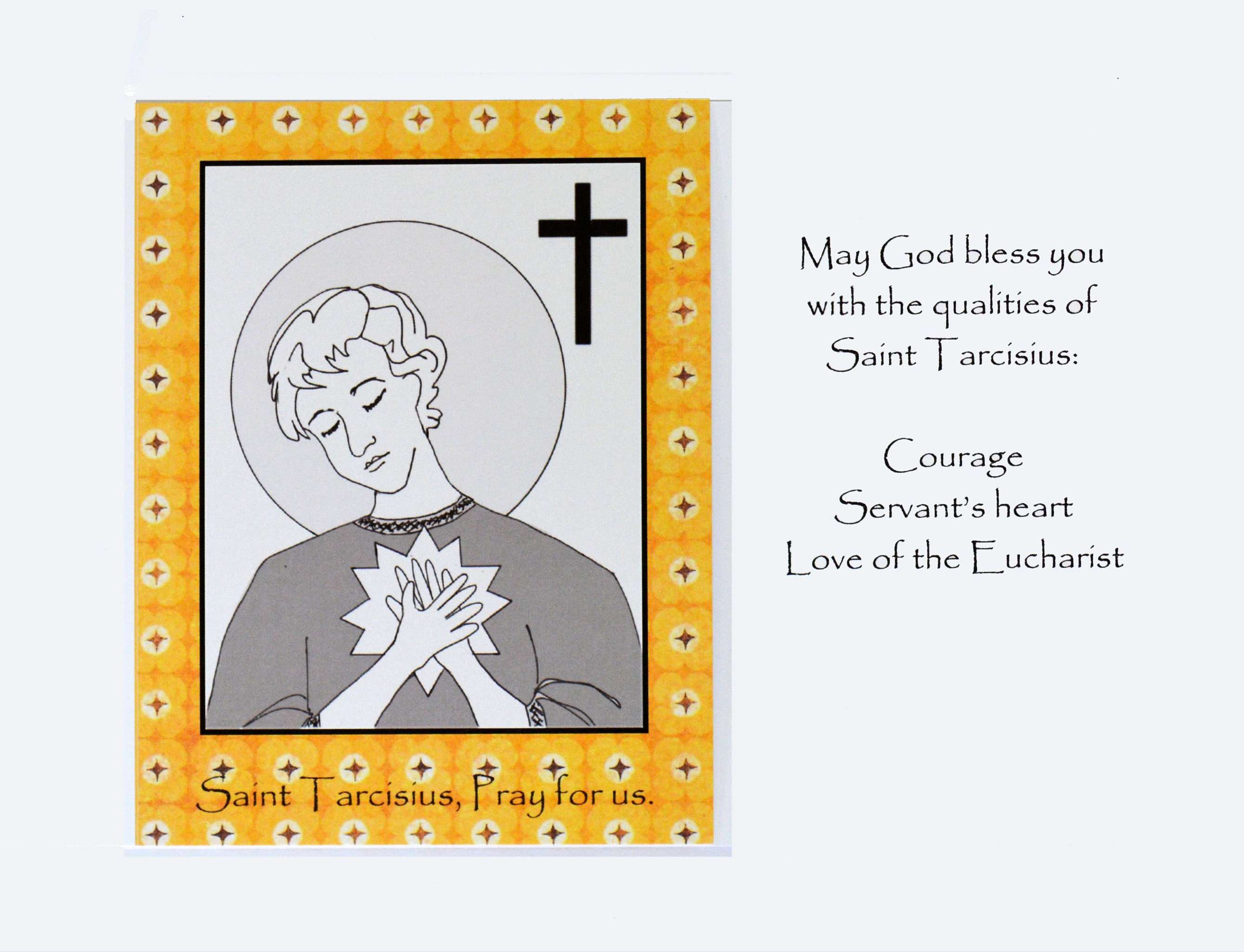 Saint Tarcisius Patron Saint Carte De Confirmation Etsy Canada