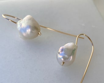 ELLORY sculptural baroque pearl earrings