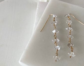 ARIA herkimer diamond strand earrings