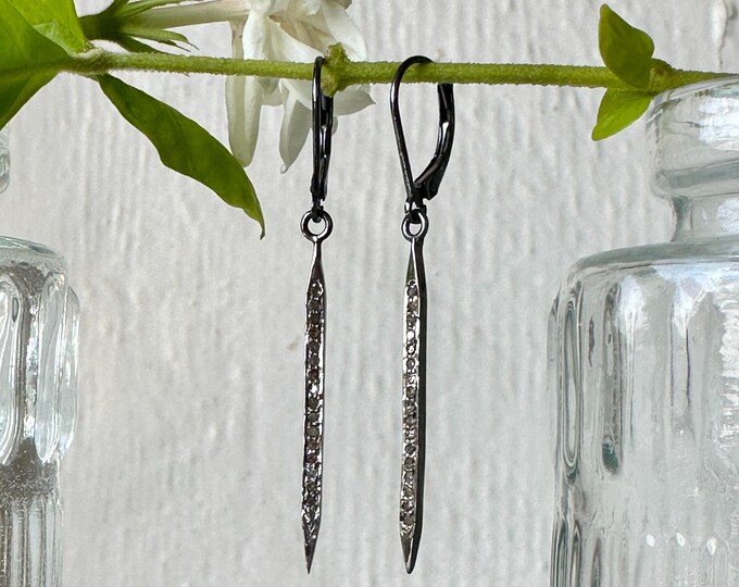 medium HADLEY diamond spike earrings