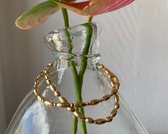 NAOMI gold filled bead bracelets (set of 2)