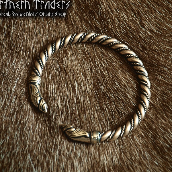 Viking Bracelet with Dragon Heads in Ringerike Style