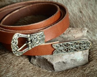 Viking Belt with Buckle and Belt End from Birka