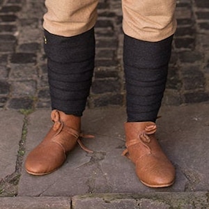 Medieval Leg Wraps - Wool Winingas - Dark Grey
