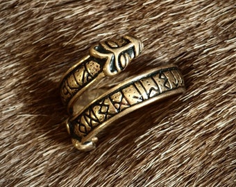 Wolf Rune Ring