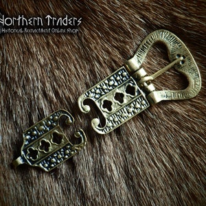 Decorated Buckle & Belt End, 14th-15th Centuries