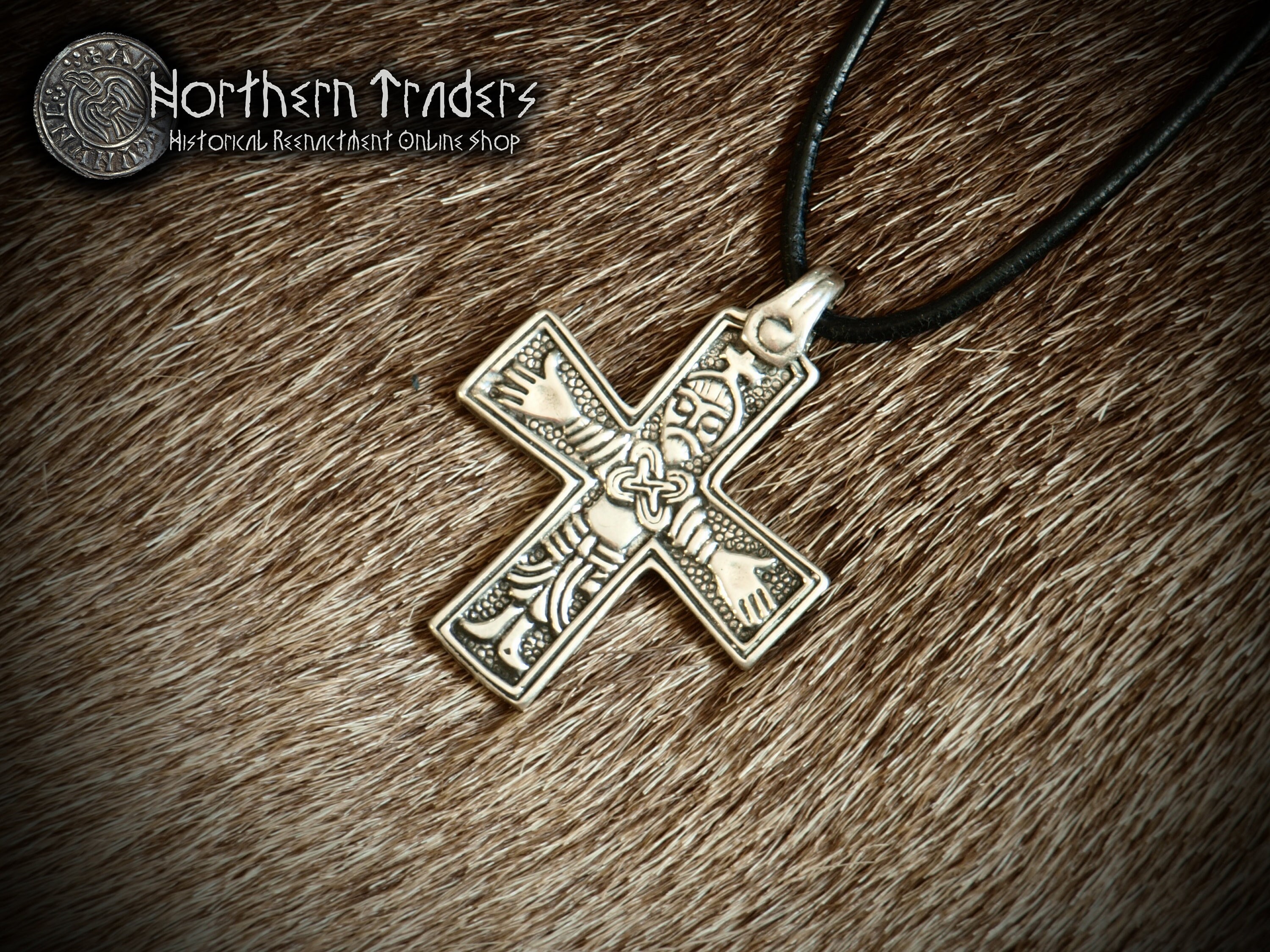 Mens western shop silver cross necklace