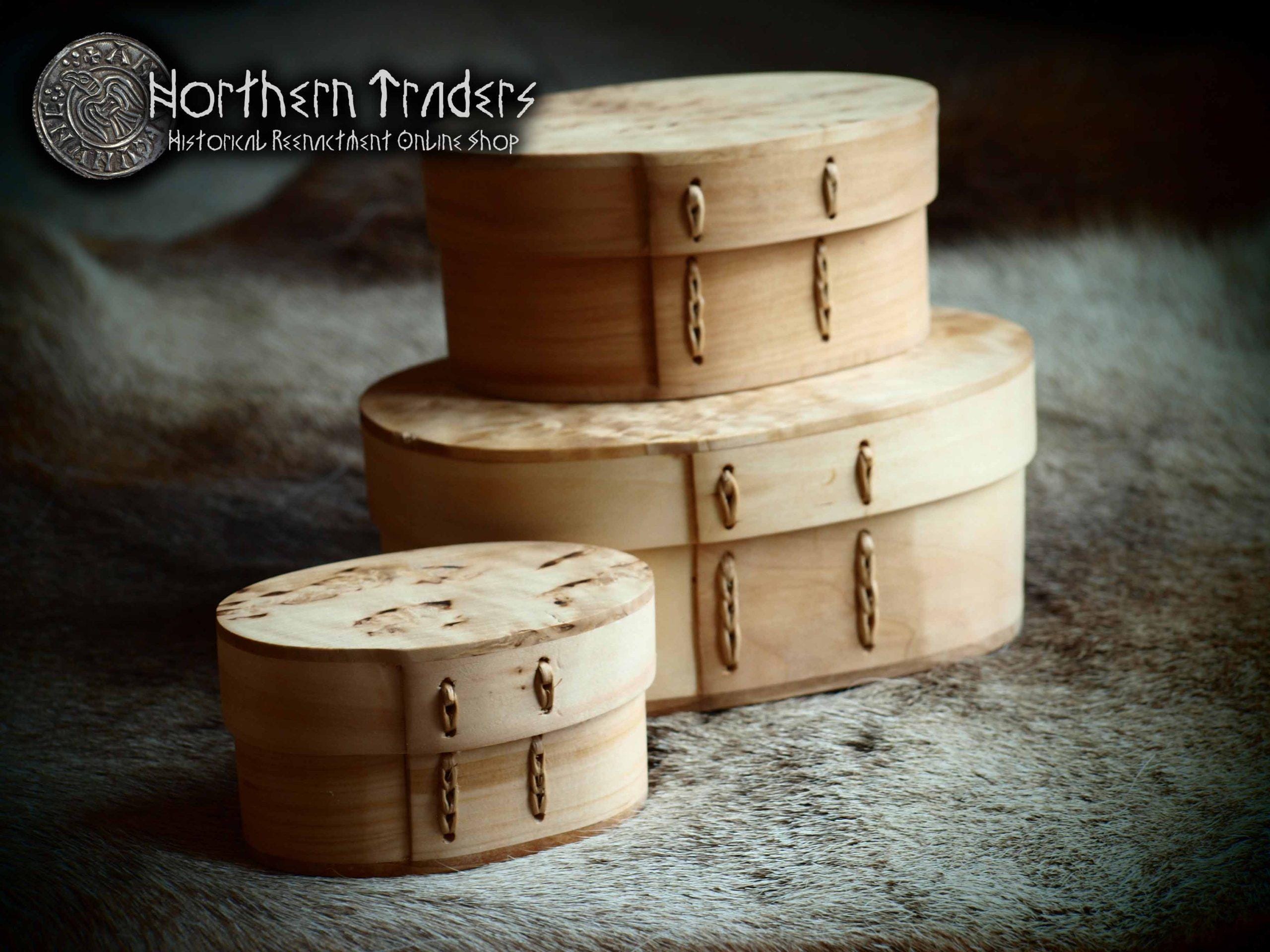Finnish Bentwood Box with Curly Birch Lid - Different Sizes