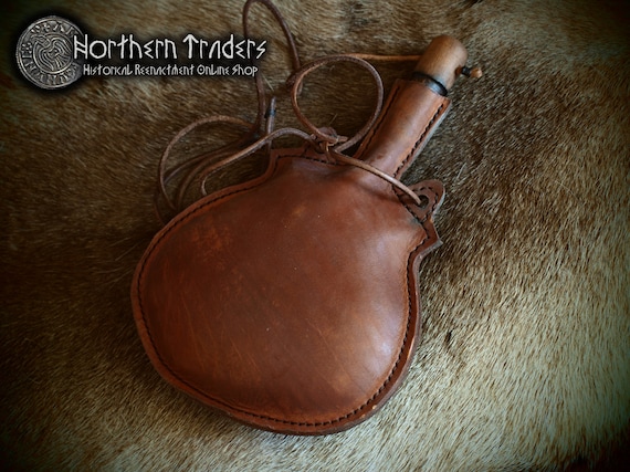 Feldflasche aus Leder - 1 Liter