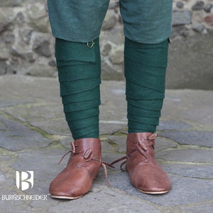 Medieval Leg Wraps - Wool Winingas - Green