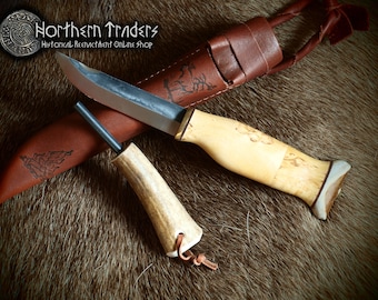 Finse messenset Puukko en Ferrocerium