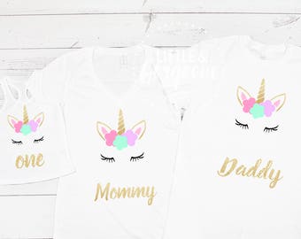 mom and dad unicorn shirts