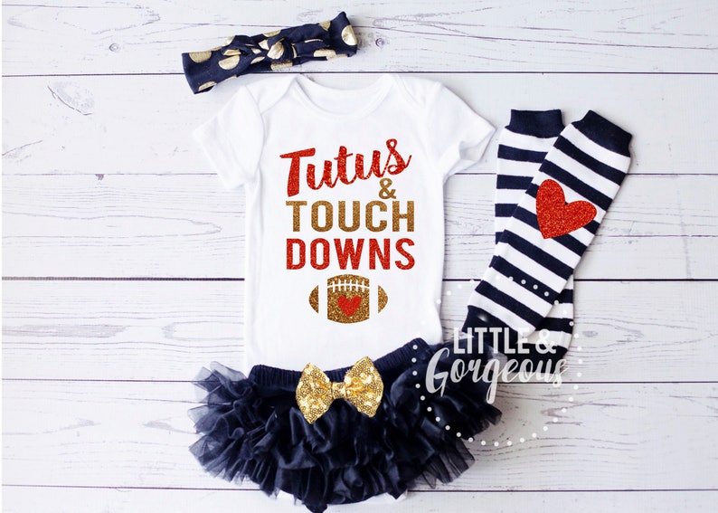 Football Outfit Baby Girl Football Onesie Football Onesie Tutus Touchdowns Onesie Thanksgiving Outfit Halloween Pumpkin Spice
