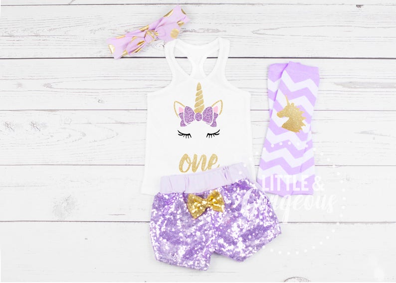Girls Unicorn 1st Birthday Outfit First Birthday Outfit Unicorn Bow Tank top Baby Girl One Birthday 1st Birthday Unicorn Sequin Shorts