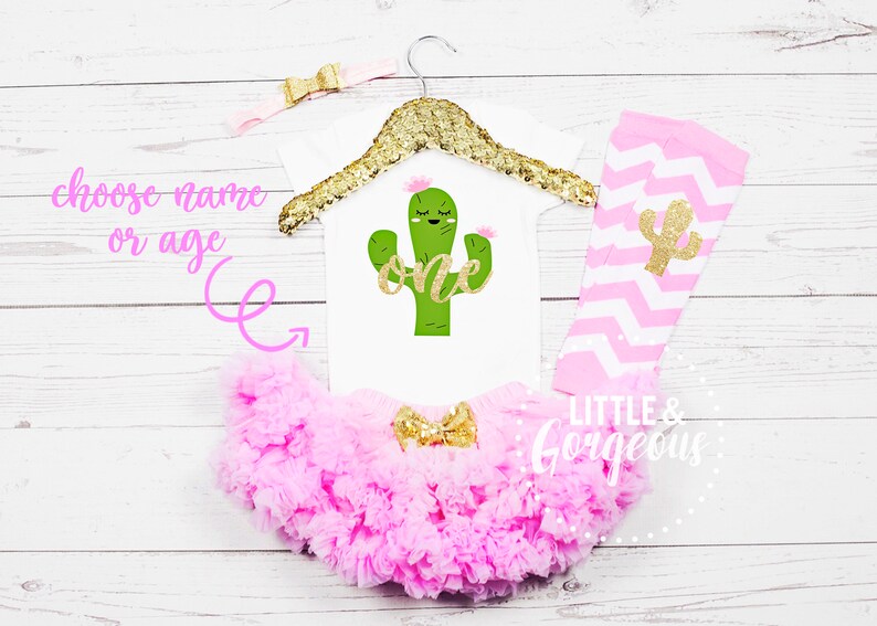 Succulent 1st Birthday Cactus First Birthday Cactus Onesie 1st Birthday Outfit Baby Girl One Birthday Personalized Cactus Onesie
