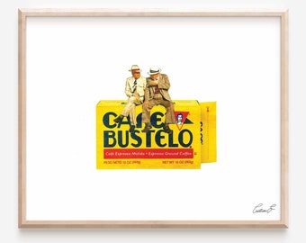 Bustelo Coffee Art Print | Latina Latino Wall Art | Coffee Wall Art | Coffee Art Print | Miami Art Print | Hispanic Art Print | Bustelo Art