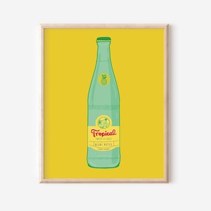 Topo Chico Art Print | Digital Download Western Art | Desert Art Texas Art  | Miami Art | Tropical Boho Art Digital | Tropical Wall Art