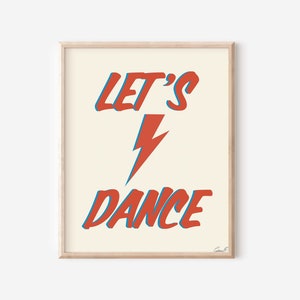 David Bowie Art Print | David Bowie Art | Bowie Art | Ziggy Stardust Art | Aladdin Sane Lighting Art | Let&#39;s Dance David Bowie