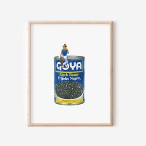 Goya Beans Art Print | Latina Latino Wall Art | Goya Beans Wall Art | Goya Art Print | Miami Art Print | Hispanic Art Print | Frijoles Art