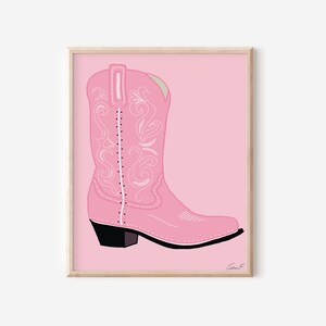 Digital Cowgirl Boot Art Print | Western Art Download | Downloadable Art Print | Cowgirl Cowboy Art  | Cowgirl Art Print | Instant Download