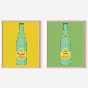 Topo Chico Art Set of 2 Digital Download | Texas Western Art | Topo Chico | Boho Art | Texas Cowgirl Cowboy Aesthetic | Tropical Wall Art
