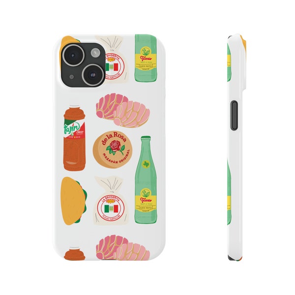 Texas Mexican Food iPhone Case (iPhone 15-10) | Topo Chico iPhone cover | Mexican concha iPhone cover | Tajin iPhone cover