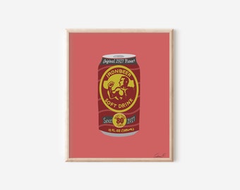 Printable Iron Beer Art Print | Cuban Soda | Cuban Art | Latina Latino Art | Miami Art Print Print | Iron Beer Drink | Digital Download