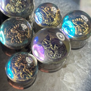 Chameleon Plugs 12-16mm, 1/2"- 5/8" Iridescent Stainless Steel Tunnels