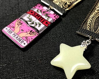 GLOW in the DARK Smut Reader Bookmark, Brocade Ribbon Page Marker