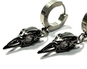 Bird Skull Huggies, Single or Pair