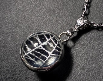 Orb Weaver Pendant with REAL Spiderweb inside