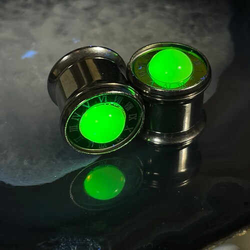 Atomurpluggar 1/2” 12 mm uranglas rostfria tunnlar, UV-reaktiva