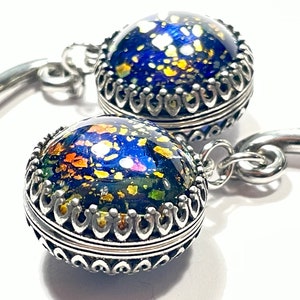 Vintage Glass Ear Hanger 14g-00g Victorian Style with Stainless Hooks image 3