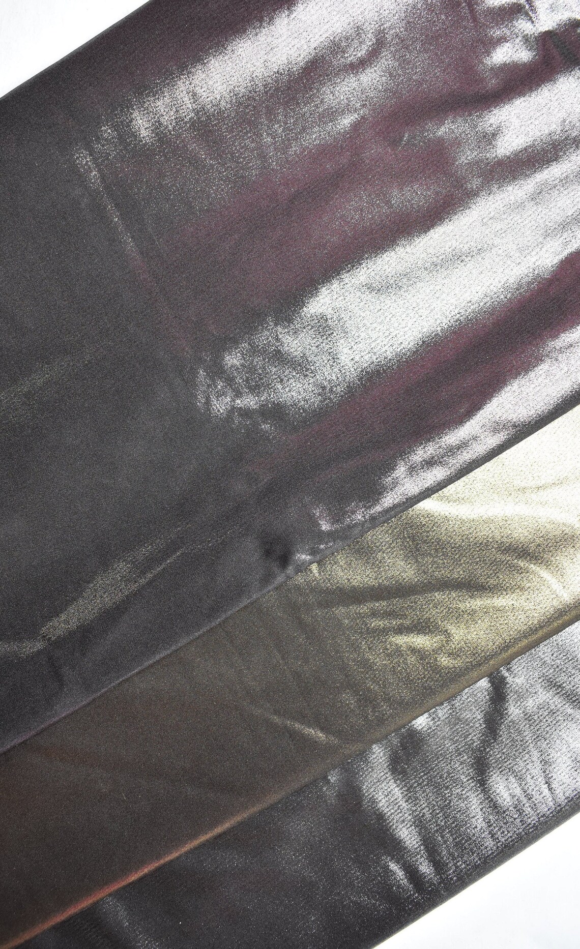 Metallic Super Stretch Knit with Gold Black or Silver Foil Etsy