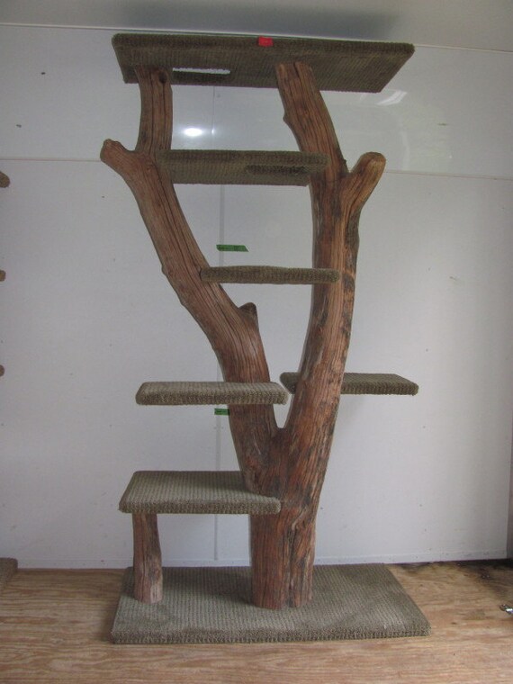 Items similar to Handcrafted Driftwood Cat Tree on Etsy